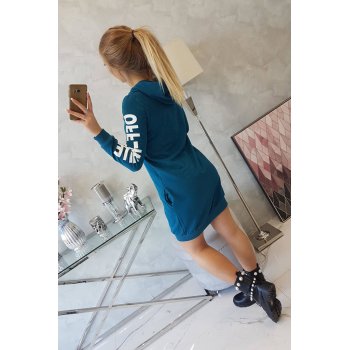 Bluza Sukienka z kapturem morska