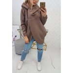 Bluza z krótkim suwakiem mocca