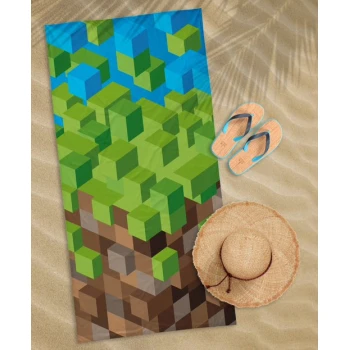 Młodzieżowy Duży Ręcznik Plażowy 70x140 cm Piksele