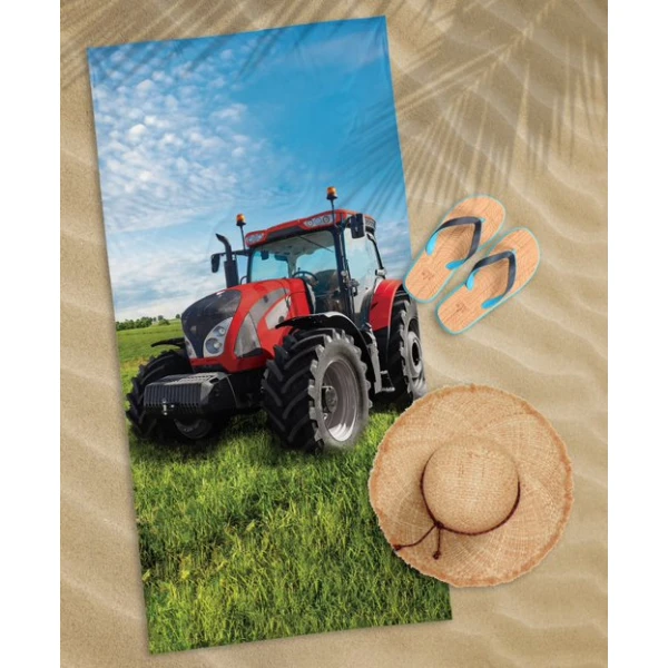 Duży Ręcznik Młodzieżowy Plażowy 70x140 cm Traktor 72-BT