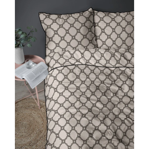 Luksusowa Pościel 160x200 cm Bawełna Lame Percale 5592B