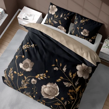 Elegancka Pościel 3D 160x200 cm w Kwiaty 5319A