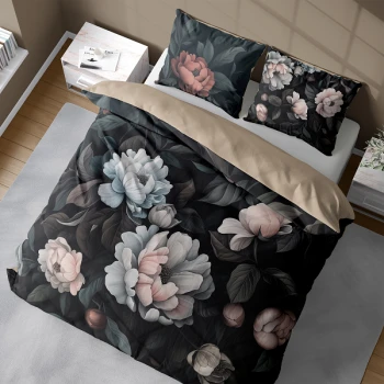 Klasyczna Pościel 3D 160x200 w Kwiaty 5432A 