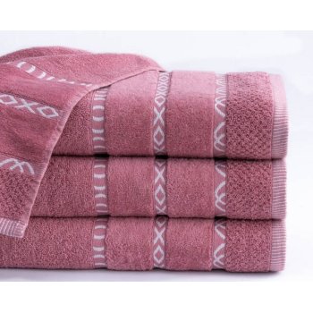 Komplet 3 Ręczniki - 50x90 cm Gino Różowy 550 gsm