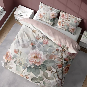 Pościel 3D 160x200 cm + 2 Poszewki 70x80 cm Róże 5305A 