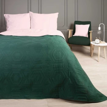 Elegancka Narzuta TARA green+light pink 170X210 cm 
