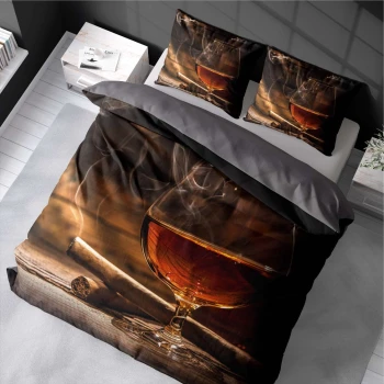 Nowoczesna Pościel 3D Whisky 160x200 cm Tekstylione