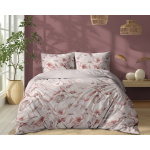Elegancka Pościel 160x200 cm Kwiaty 100% Bawełna 5501B