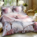 Pościel Satyna Premium 160x200 cm Kwiaty 12408
