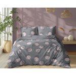 Klasyczna Pościel 160x200 cm Szara 100% Bawełna 5495B
