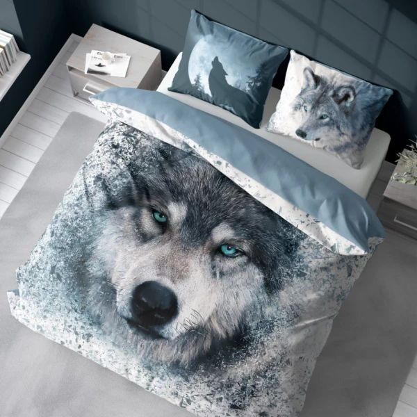 Pościel 160x200 cm Animal Efekt 3D Wilk 3733A