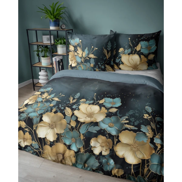 Pościel Holenderska 220x200 cm100% Bawełna w Kwiaty 5118A