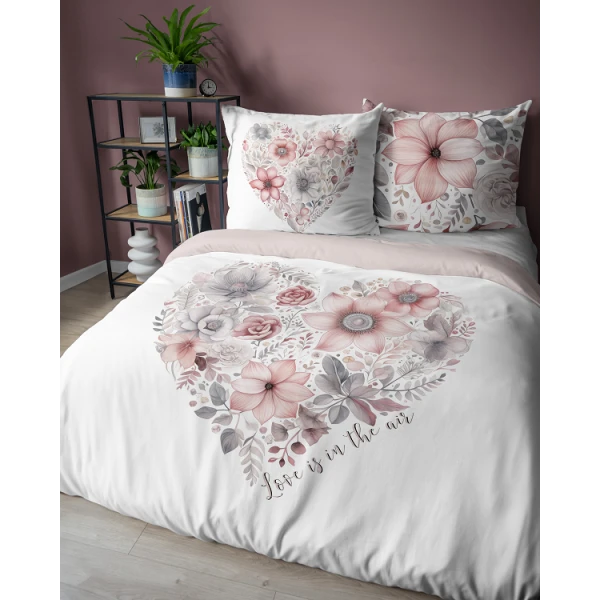 Pościel Holenderska 220x200 cm 100% Bawełna Serce 5126A