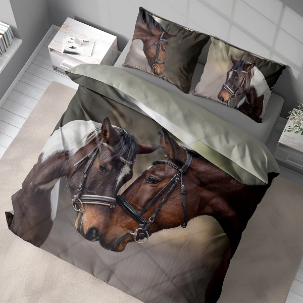 Pościel 3D Konie 160x200 cm +2 Poszewki 70x80 cm 4990A 