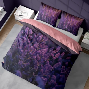 Pościel 3D 160x200 cm Kwiaty Lawendy 5317A 