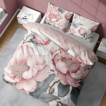 Pościel 3D 160x200 cm Piwonie + 2 Poszewki 70x80 cm 5428A