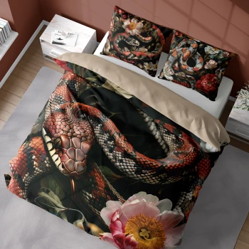 Pościel 3D Wąż 160x200 cm +2 Poszewki 70x80 cm 5304A 