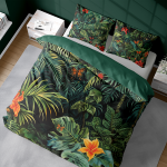 Zielona Pościel 3D 220x200 cm Tropikalna Dżungla 5423A 