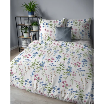 Pościel Flanelowa 220x200 cm Kolorowe Kwiaty Flanela 5634A