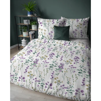 Pościel Flanelowa 220x200 cm Flanela Kwiaty 5634 B