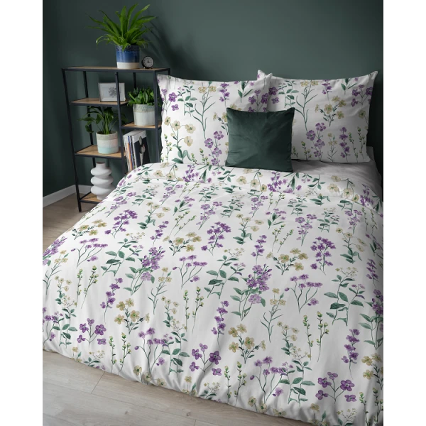 Pościel Flanelowa 220x200 cm Flanela Kwiaty 5634 B
