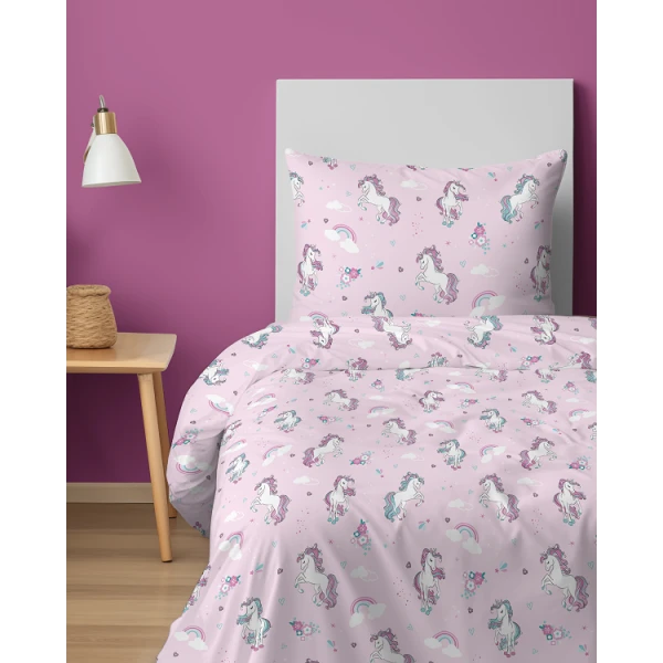 Pościel Jednorożce 160x200 cm 100% Bawełna  5585A