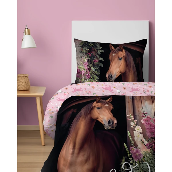 Pościel Koń 160x200 cm 100% Bawełna 5580A