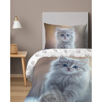 Pościel Kotek 140x200 cm 100% Bawełna 5573A