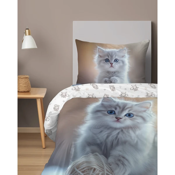 Pościel Kotek 140x200 cm 100% Bawełna 5573A