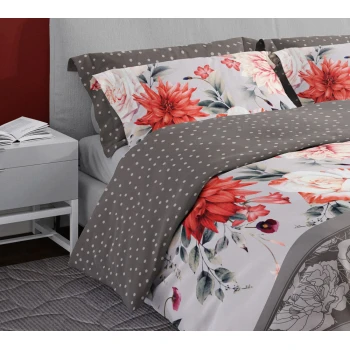 Pościel Z Satyny W Kwiaty 220x200 cm Pure Sateen
