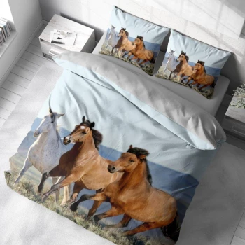 Pościel Premium 3D 220x200 cm Konie 6454