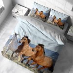 Pościel Premium 3D 220x200 cm Konie 6454