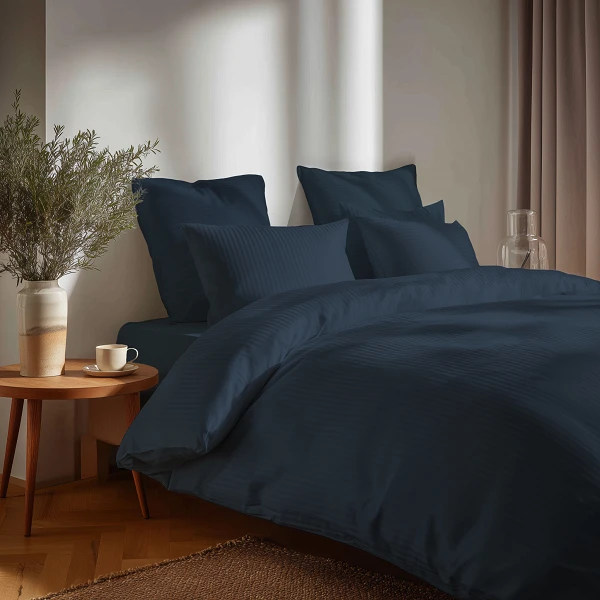Pościel Satyna Bawełniana Exclusive 160x200 cm PURE  DENIM 