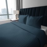 Pościel Satyna Bawełniana Exclusive 160x200 cm PURE  DENIM 