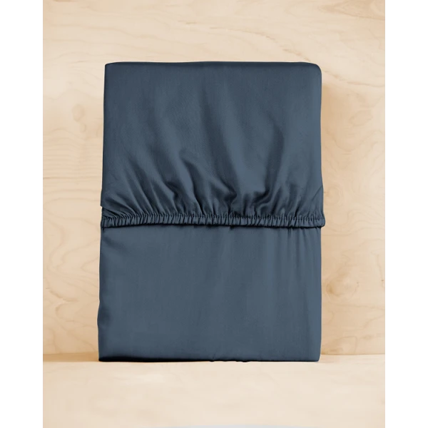 Prześcieradło Satyna Bawełniana 90x200+25 cm DENIM