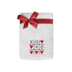 Biały Ręcznik Haft Love 50x90 cm Bawełna 002 