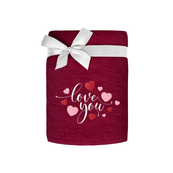 Ręcznik Haft Love 50x90 cm Bawełna 004 